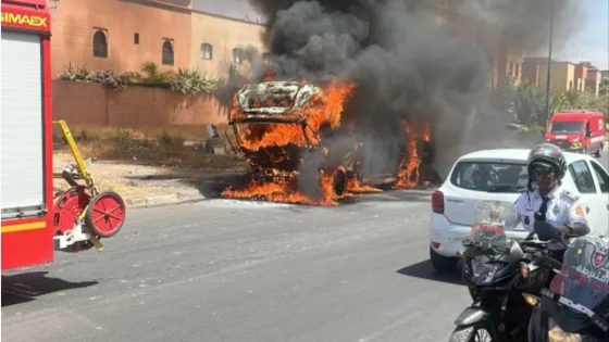 حريق يلتهم شاحنة محملة بالزيوت بسيدي امبارك بالقرب من “دار الحليب”…